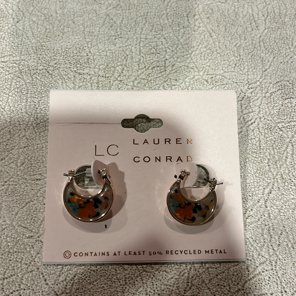 Lauren Conrad marble hoops brand new
